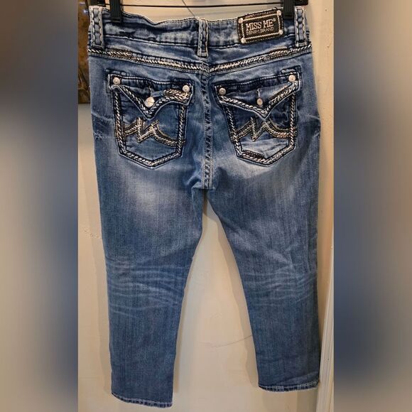 Miss Me Women's Blue Capris 29 - Picture 7 of 7